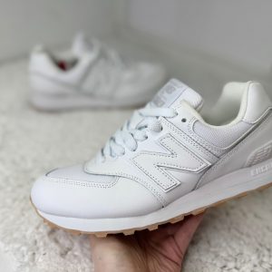New Balance 574 белые с сеткой