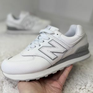 New Balance 574 белые с серым