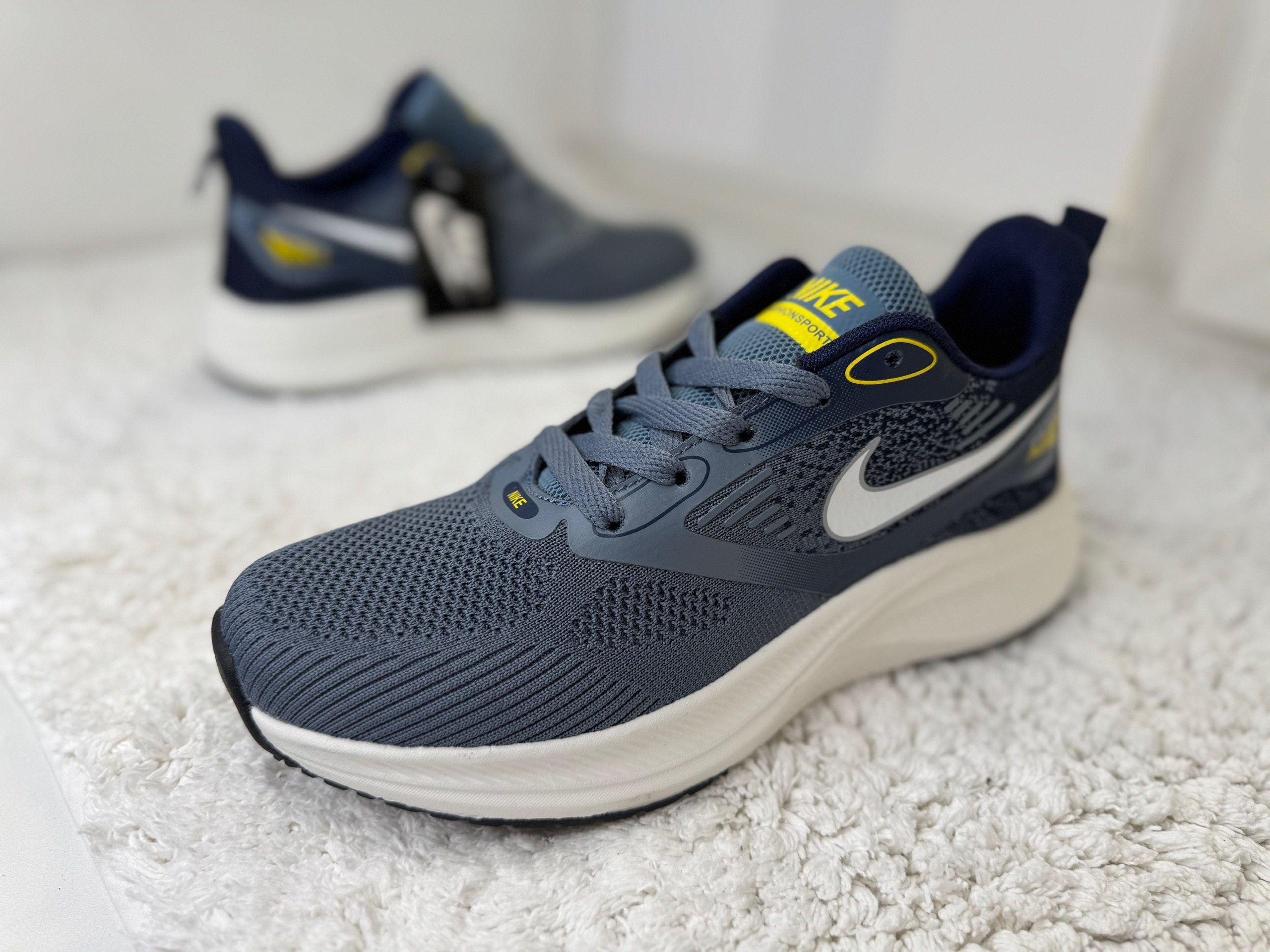 Кроссовки Nike Zoom  синие с желтым