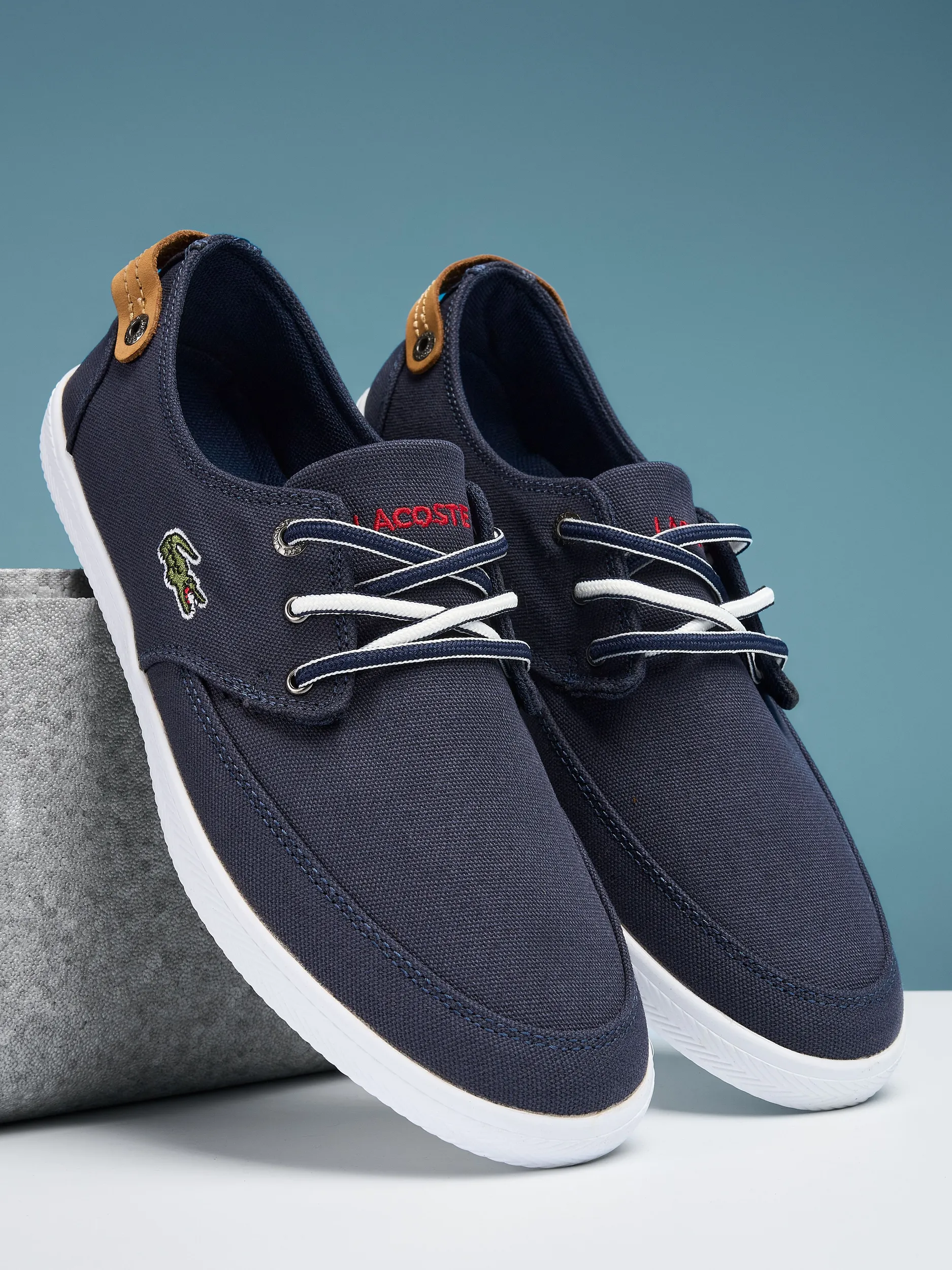Lacoste синие летние кеды Lacoste синие летние кеды
