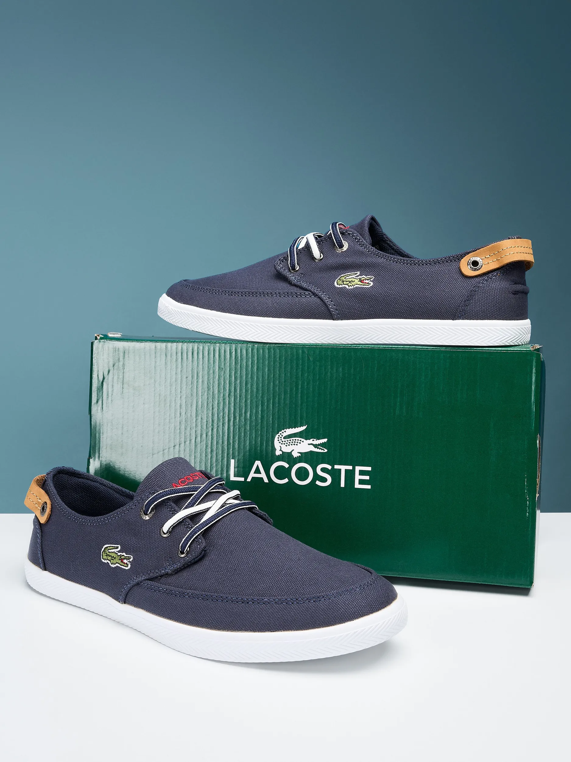 Lacoste синие летние кеды Lacoste синие летние кеды