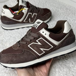 Женские New Balance 574 коричневые