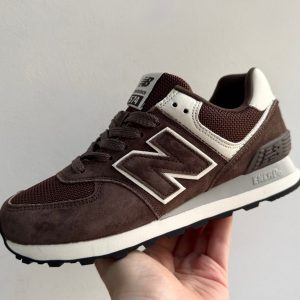 Женские New Balance 574 коричневые