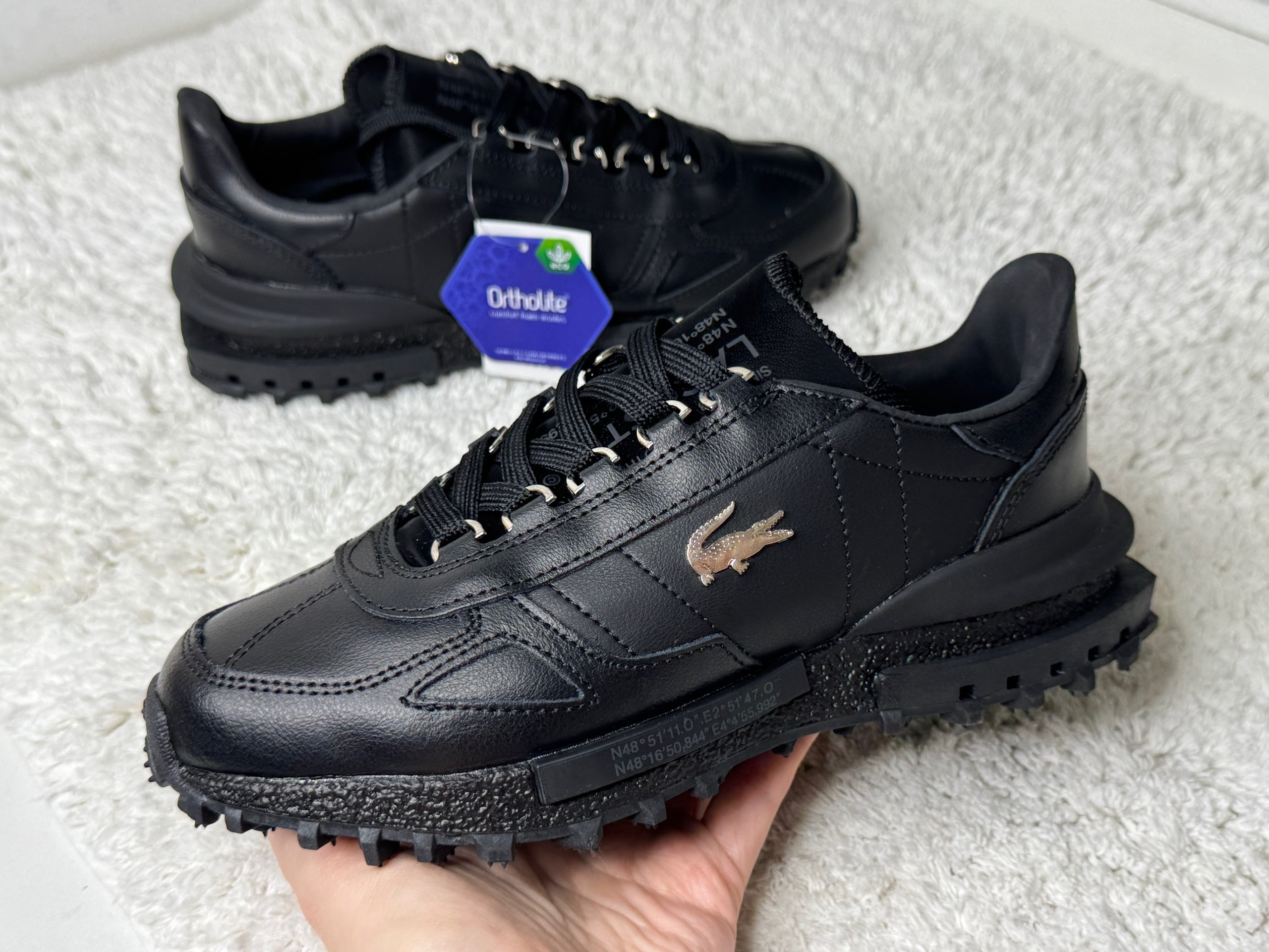 Lacoste Elite Active черные кожаные Lacoste Elite Active черные кожаные