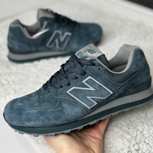 New Balance 574 серо-зеленые Изумруд