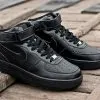 Кроссовки Nike Air Force черные высокие