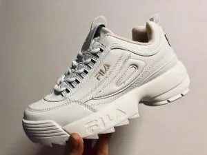 Женские Fila Disruptor белые с розовым