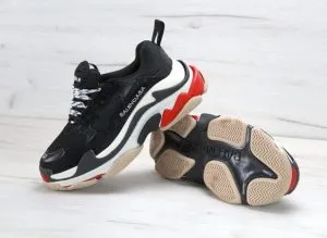 Balenciaga черные с белым и красным