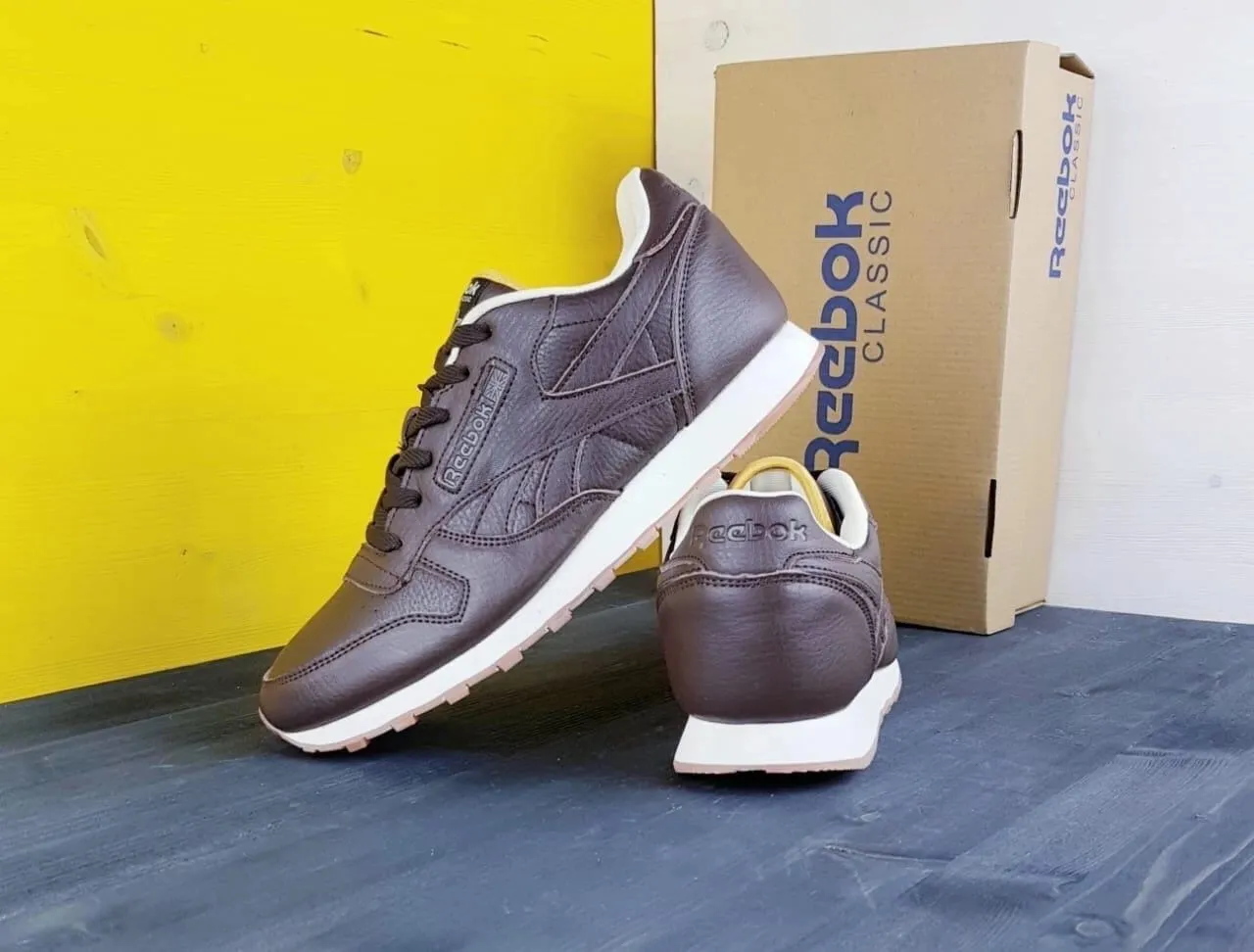 Мужские Reebok Classic коричневые кожаные Мужские Reebok Classic коричневые кожаные