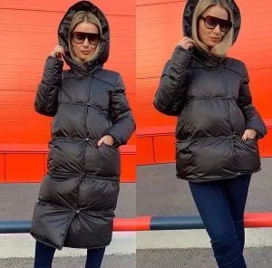 Женская куртка трансформер зимняя черная