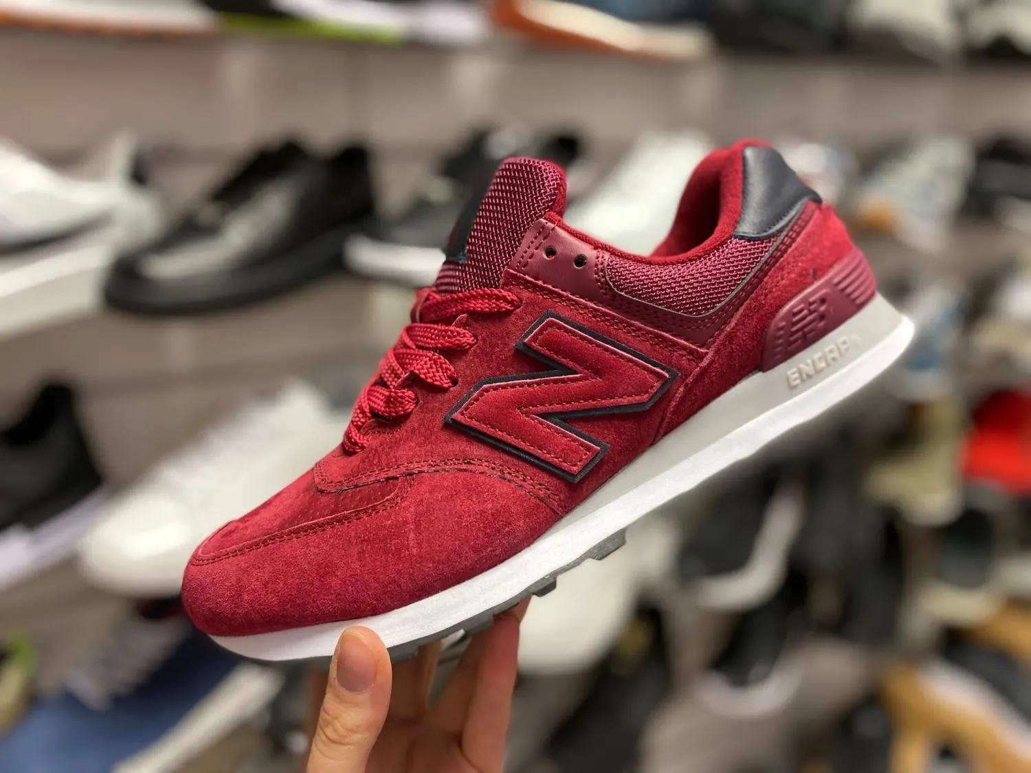 New Balance 574 Вишня бордовые