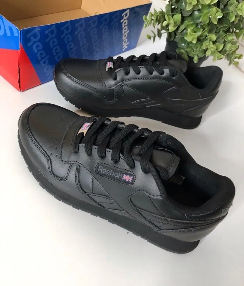 Reebok Classic leather black черные Reebok Classic leather black черные