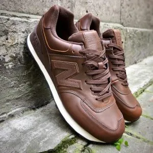 Кроссовки New Balance (Нью Баланс) 574 коричневые "Каштан"