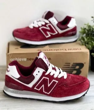 New Balance 574 Бургунди бордовые