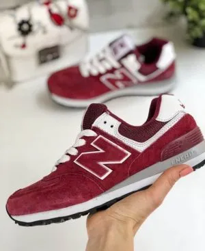 New Balance 574 Бургунди бордовые