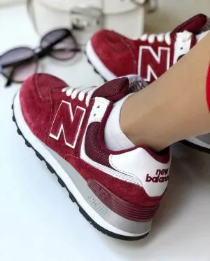 New Balance 574 Бургунди бордовые