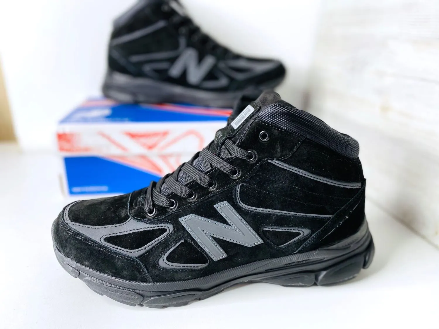 New Balance 990 черные с мехом