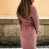 Женское пальто бордовое каберне