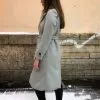 Женское пальто бордовое каберне