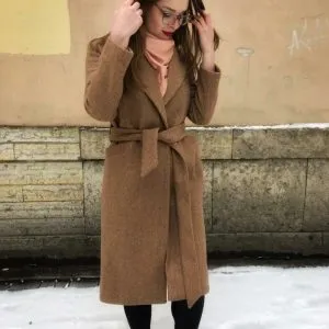 Пальто женское бордовое Каберне