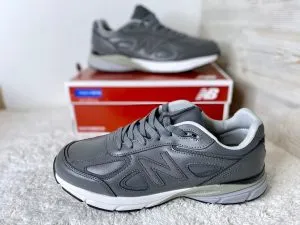 Кроссовки New Balance (Нью Баланс) 990 серые кожаные
