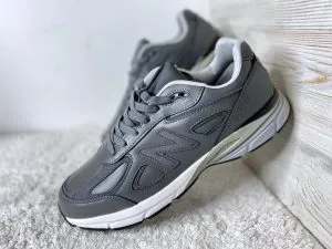 Кроссовки New Balance (Нью Баланс) 990 серые кожаные
