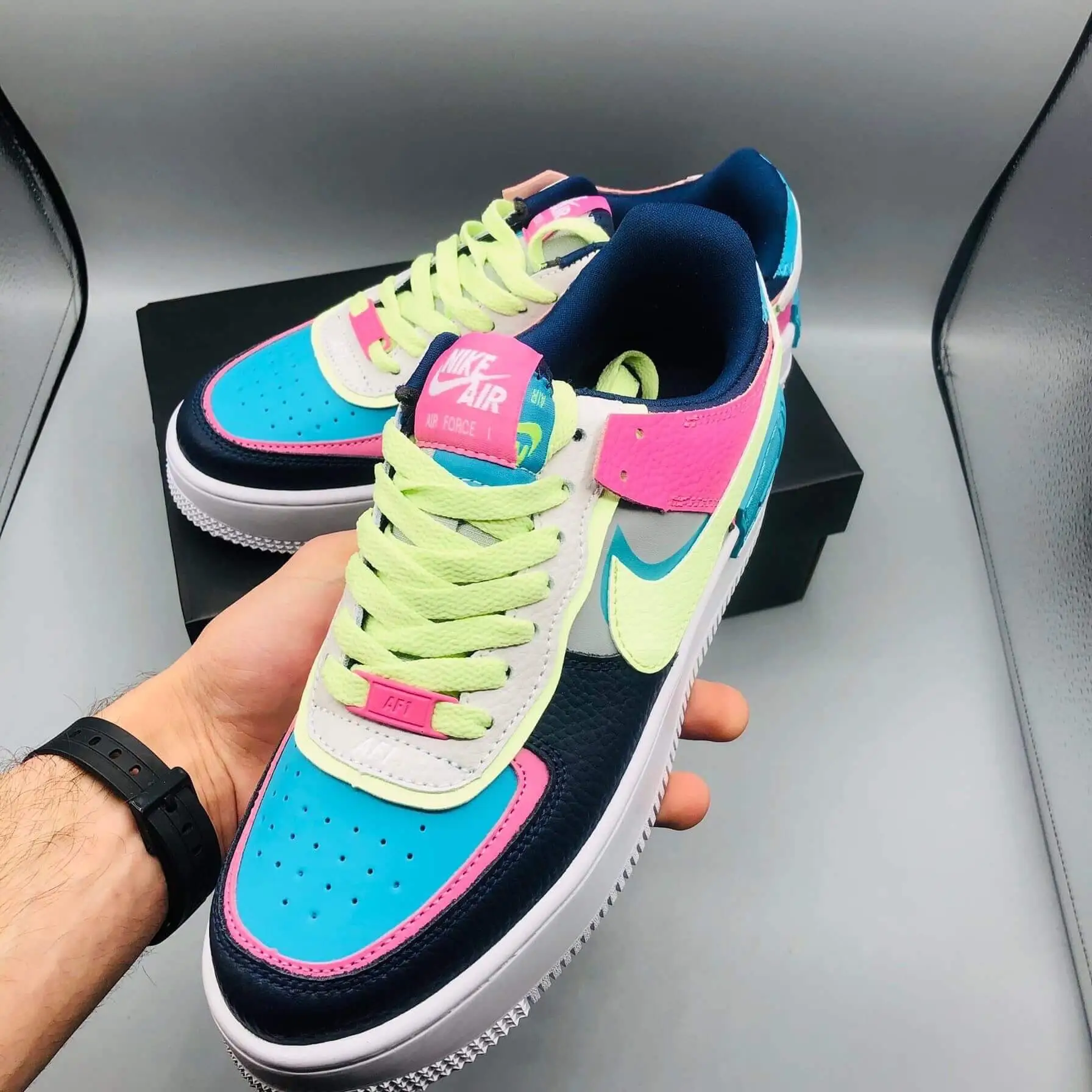 Nike Air Force 1 Shadow Lime-Pink