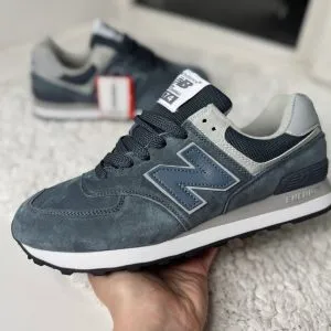New Balance 574 Мокрый асфальт серо-голубые