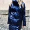 Женская куртка зимняя синий металлик