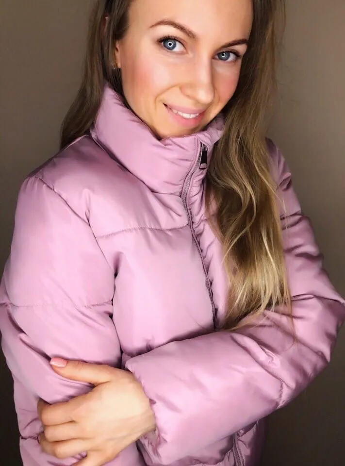 Женская дутая куртка розовая Женская дутая куртка розовая