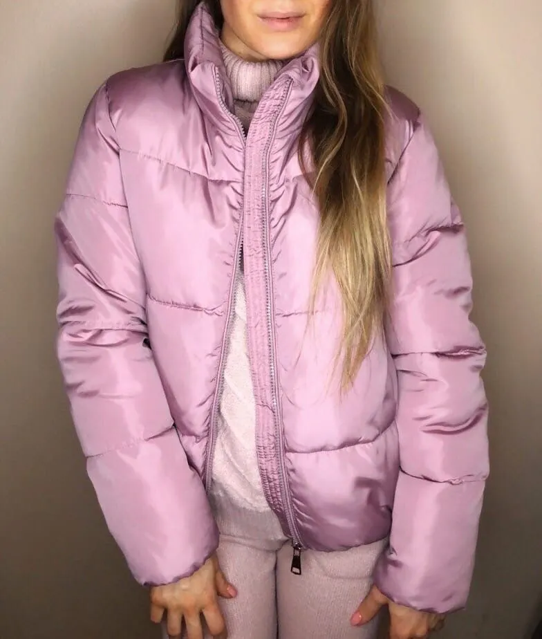 Женская дутая куртка розовая Женская дутая куртка розовая