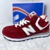 Женские New Balance высокие бордовые
