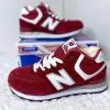 Женские New Balance высокие бордовые