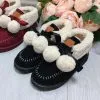 Женские полусапоги зимние с помпоном