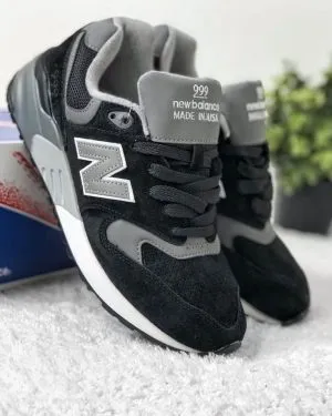 Кроссовки мужские New Balance (Нью Баланс) 999 черные с серым