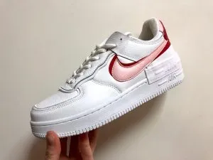 Кеды Nike Air Force Shadow New белые с розовым