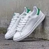 Кроссовки Adidas Stan Smith белые с зеленым задником