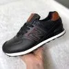 New Balance 574 Spase черные с коричневым с мехом