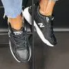 Кроссовки New Balance (Нью Баланс) 608 черные с белые кожаные