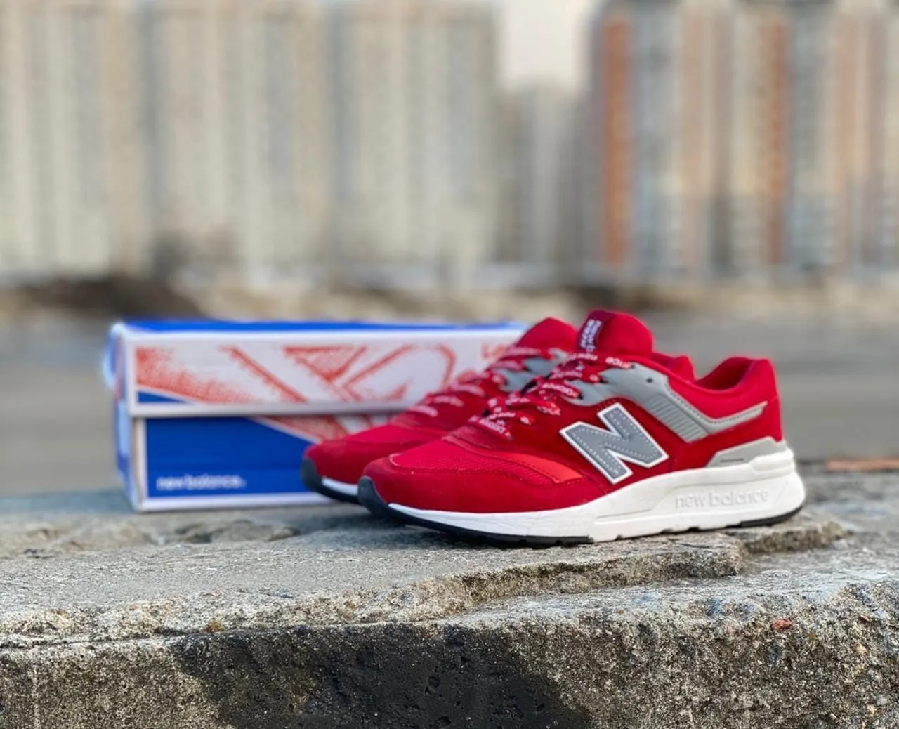 New Balance 997 желтые с синим
