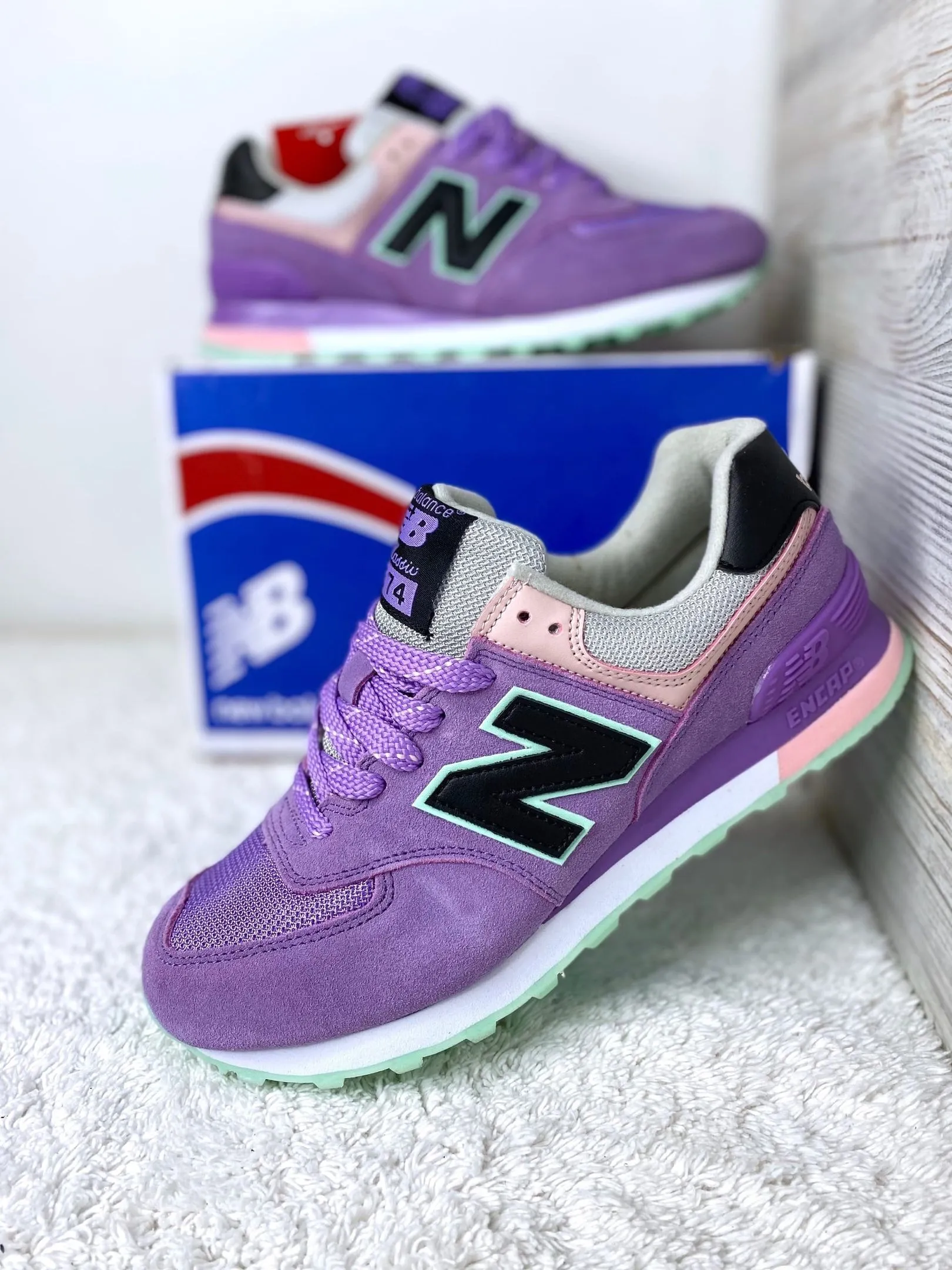 New Balance 574 сиреневые