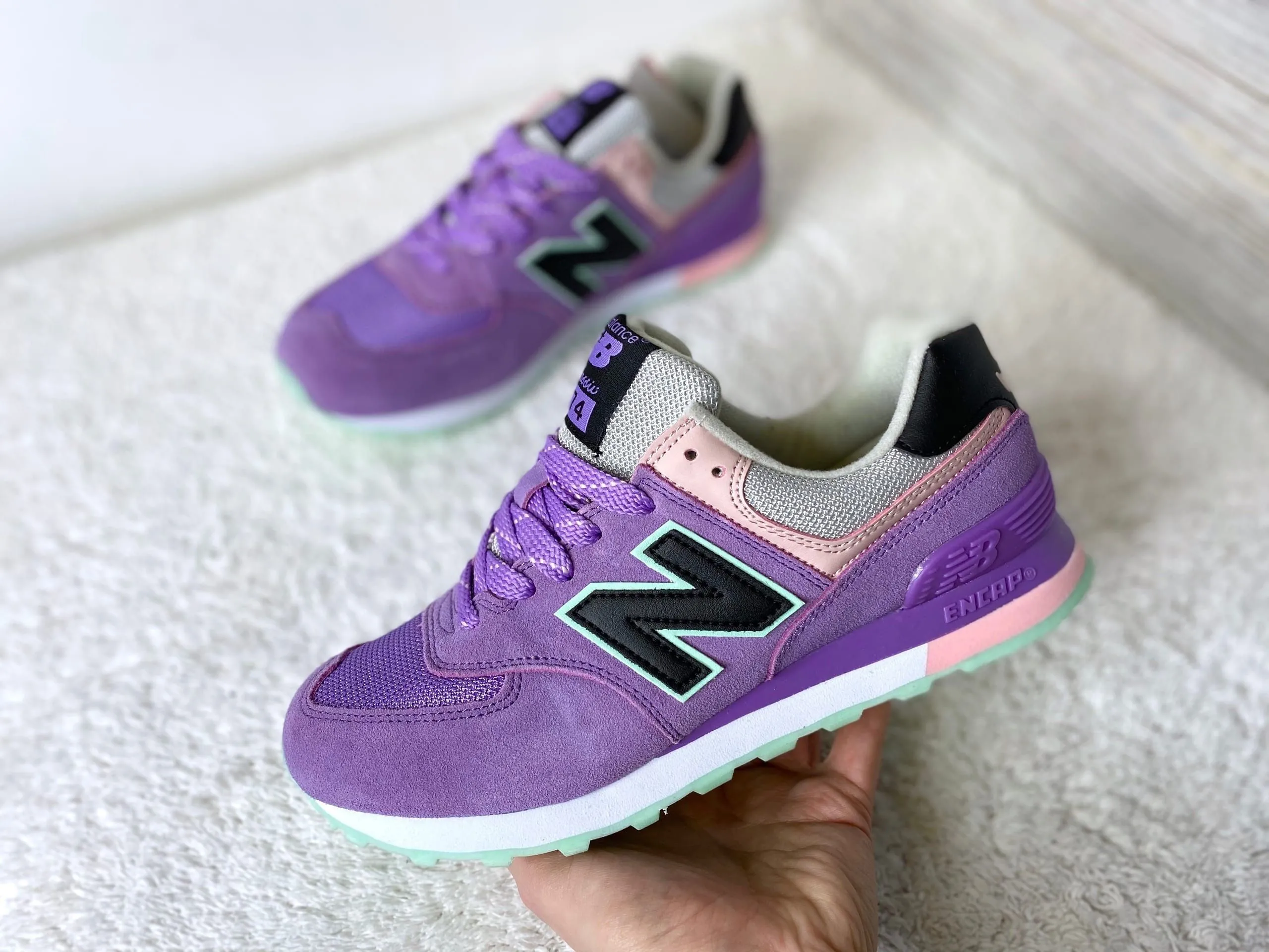 New Balance 574 сиреневые