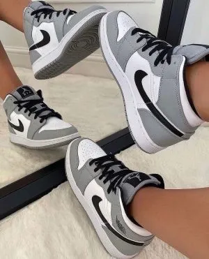 Кроссовки Nike Air Jordan 1 Mid Grey White