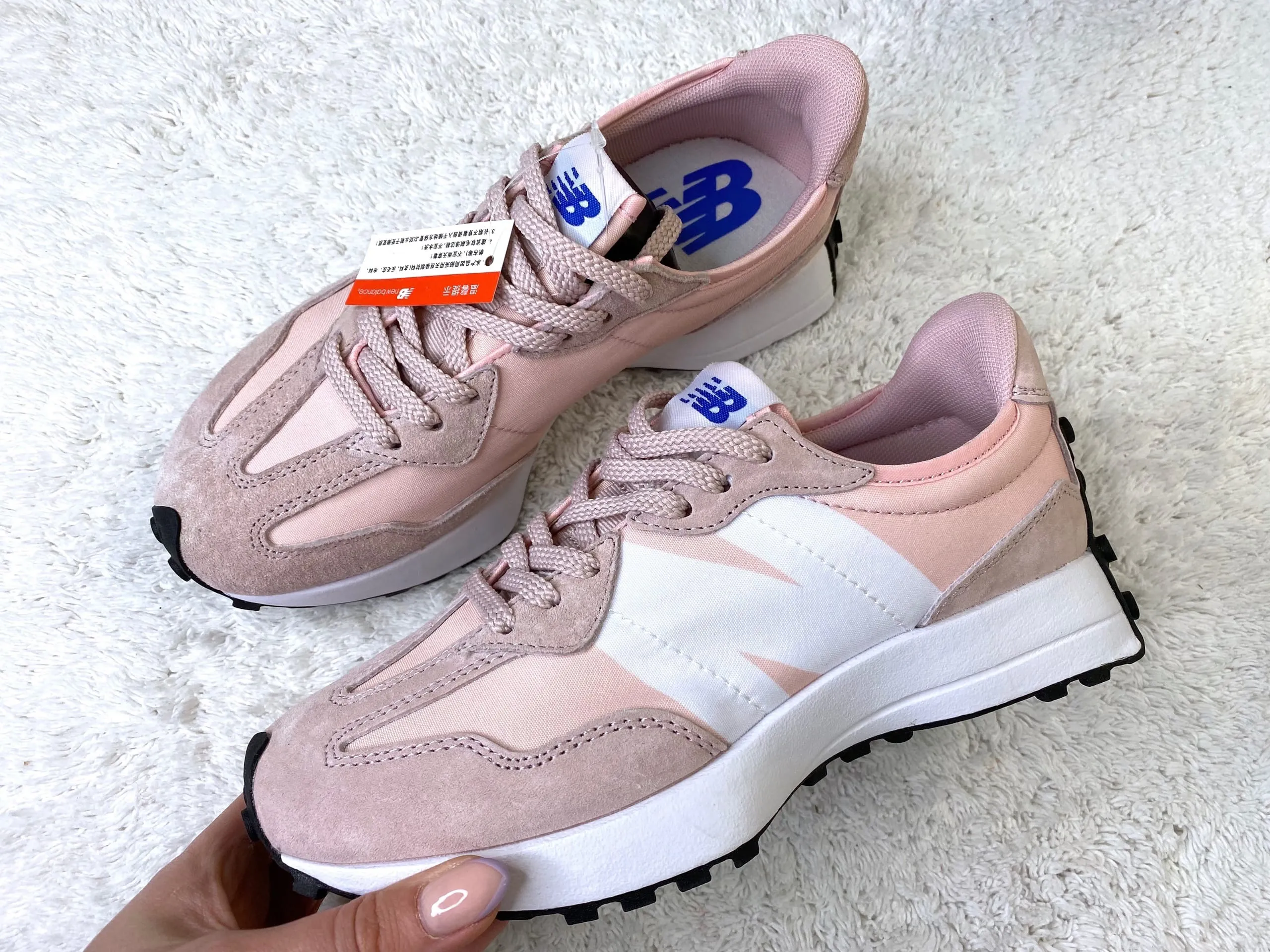 Женские New Balance 327 розовые