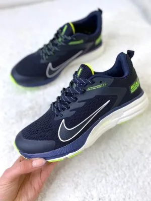 Кроссовки Nike Zoom синие с салатовым