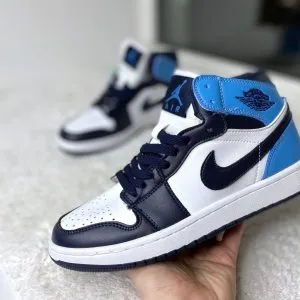 Кеды Nike Air Jordan синие с голубым