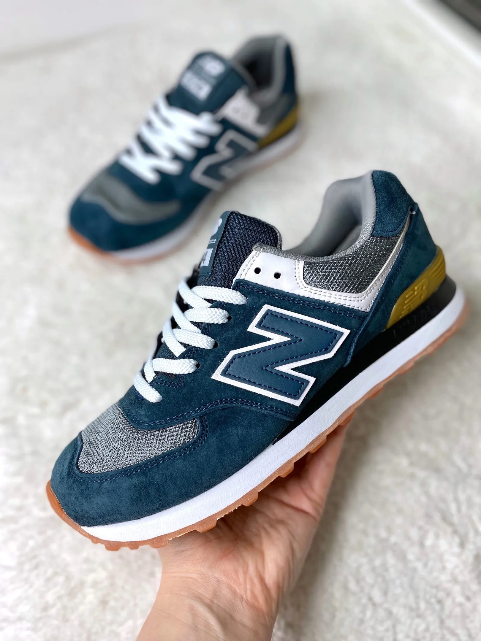 New Balance 574 Лазурь сине-зеленые