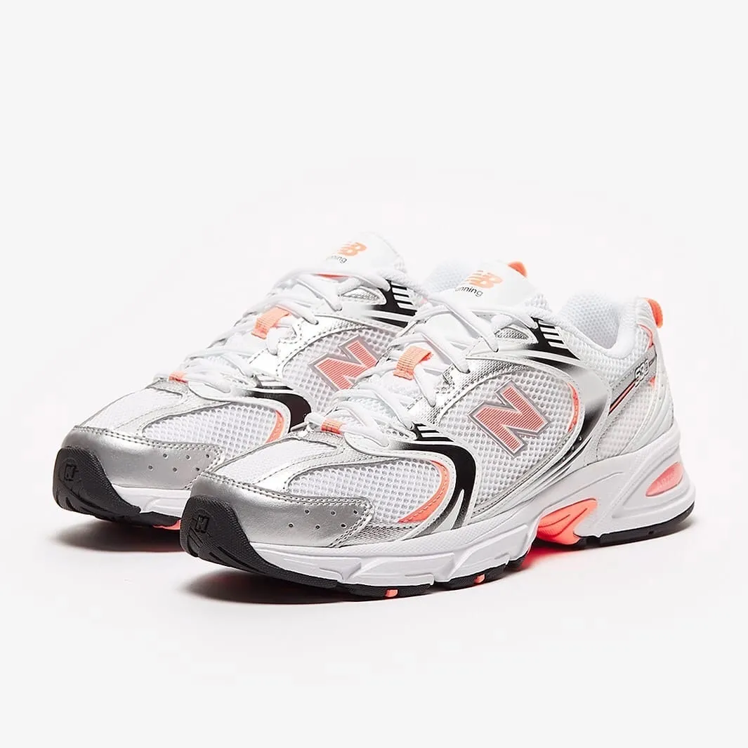 New Balance 530 белые с розовым