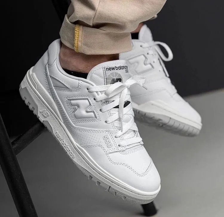 New Balance 550 белые с серым