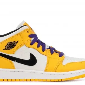 Кеды Nike Air Jordan желтые с черным